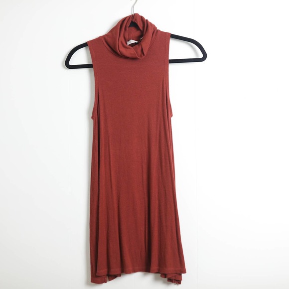 Anthropologie Tops - Anthropologie Postmark Mock Turtleneck Swing Tunic Sleeveless Size Small